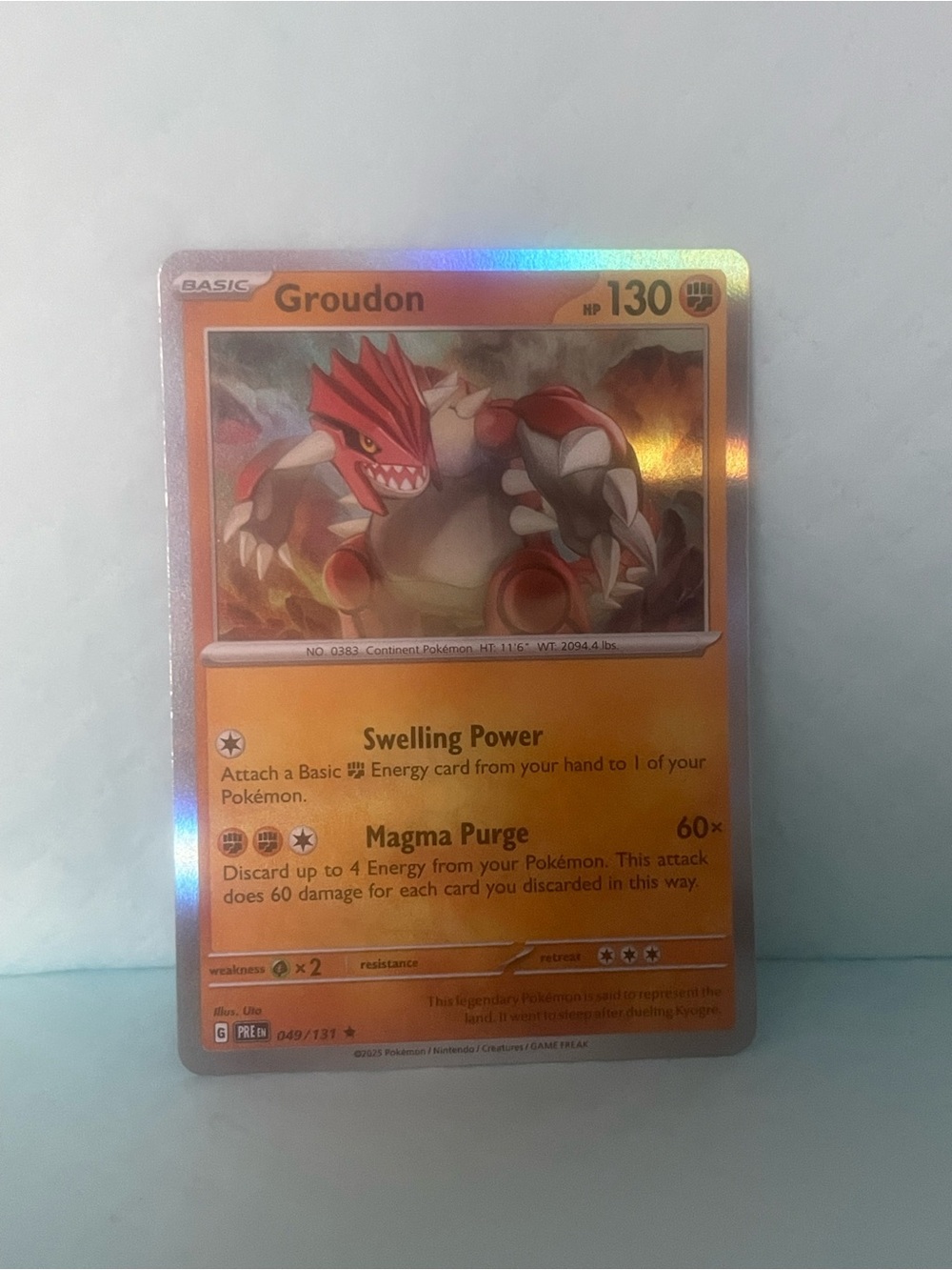 Pokémon Groudon 049/131 - Prismatic Evolutions Standard Reverse Holo Rare